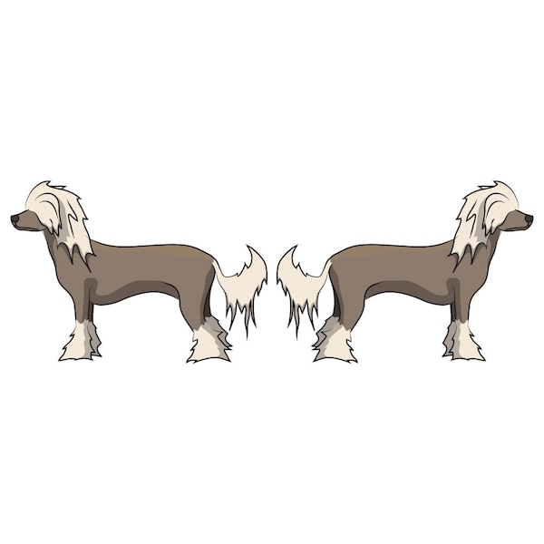 Chinese Crested Dog Decal, Dog Lover Decor Vinyl Sticker